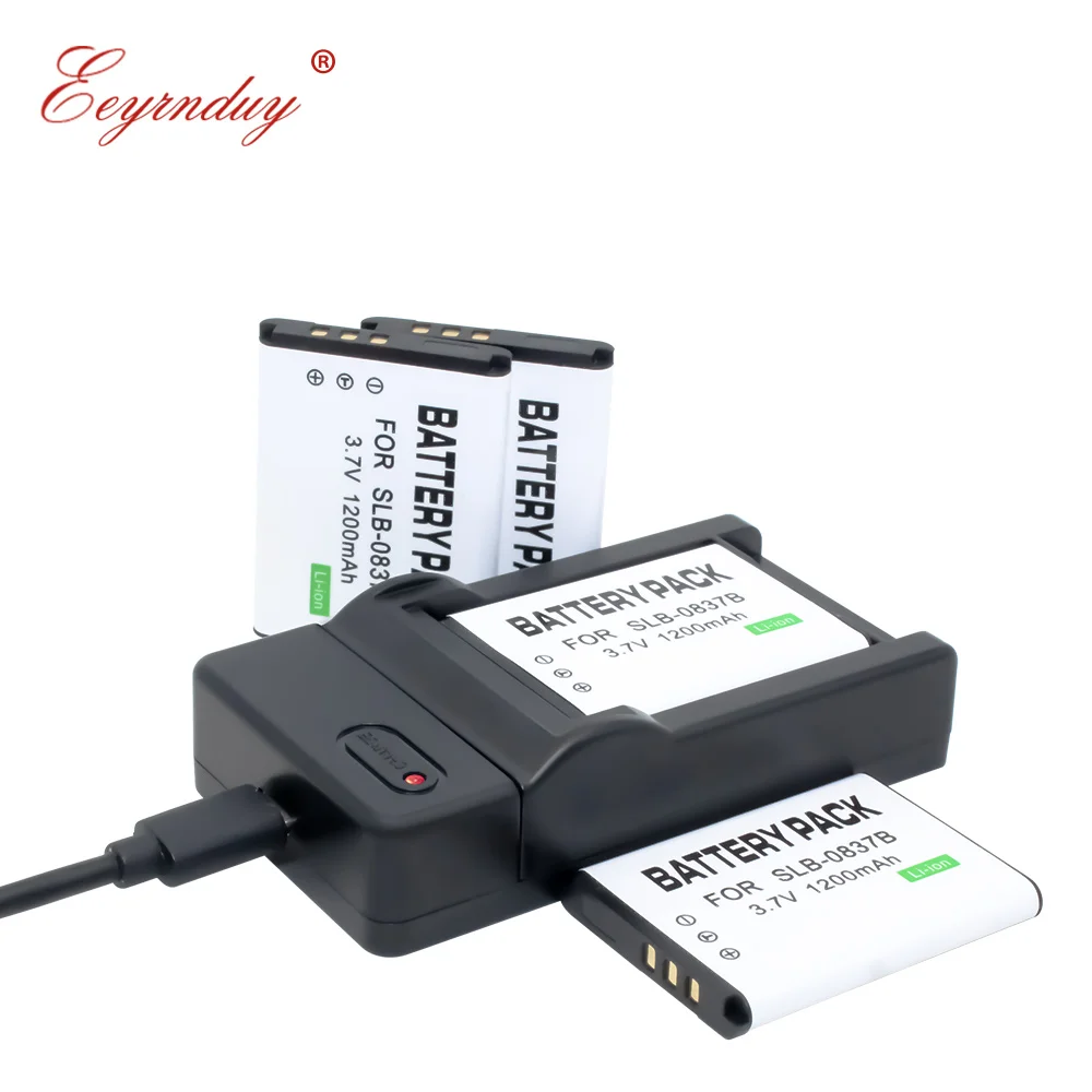 

SLB-0837B Rechargeable Battery (4-Pack) and USB Charger For SAMSUNG Digimax NV10 NV15 NV20 L83T L201 NV8 L301 L70