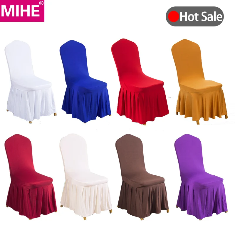 

MIHE Modern Banquet Decoration Chair Cover Spandex Elastic Chair Covers For Weddings Hotel Kitchen Dining Seat Covers YZT08