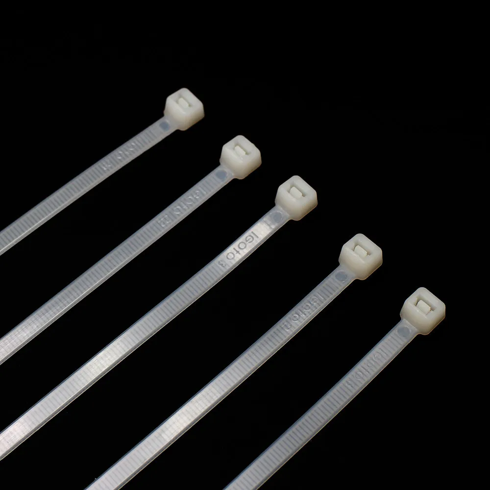 

Big Size Lock Type Nylon 66 Cable Tie 100pcs/bag (Width:8-10mm Length:200-550mm) White Milk Colour UV Resistant From Makerele