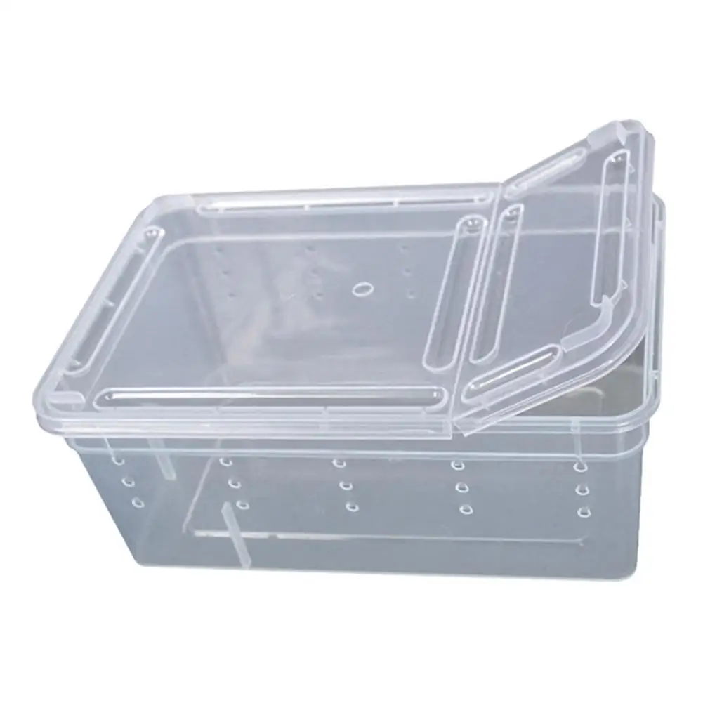 

Transparent Plastic Amphibian Insect Reptile Breeding Box Transport Feeding Case Pet Products