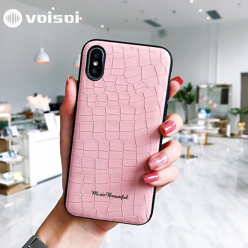 

For iphone Xs Max Xr X XS Cases Stone Pattern Texture Phone Case For iphone Xs Max Luxury Leather Cases Cover