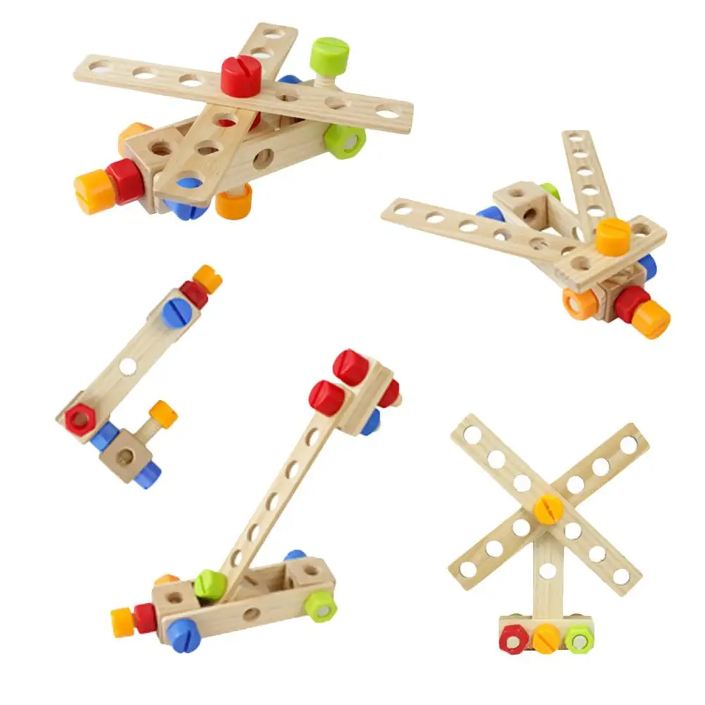 

DIY Assembled Building Blocks Children's Early Learning Toys Wood Assembled Tool Kit Exercise Kids' Ability Toys For Children