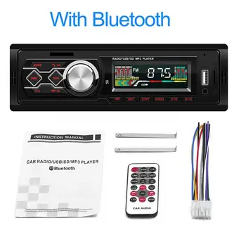 

Audio Bluetooth 1 DIN Car Stereo Audio FM Aux Input Receiver SD USB MP3 Radio Player FM Modulator Car Mp3 Player
