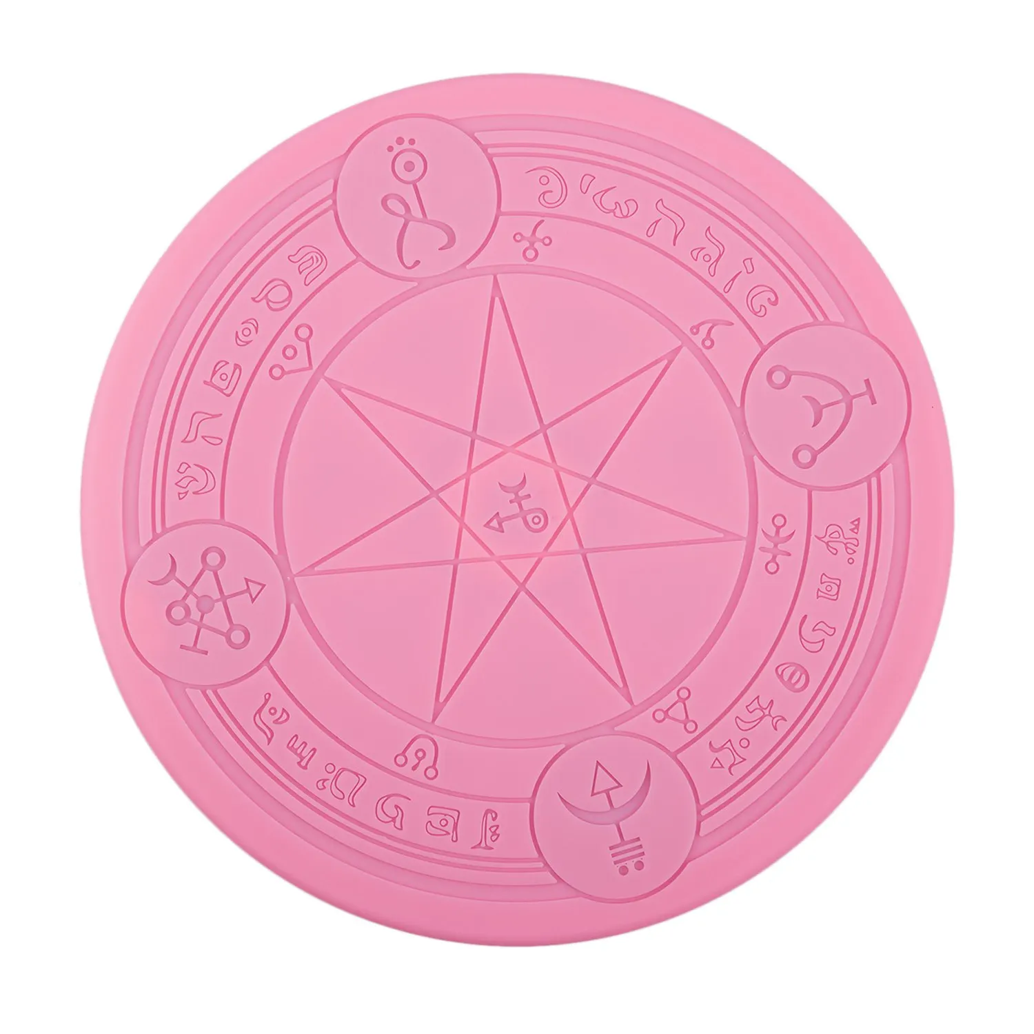 

Glowing Magic Array Qi Wireless Charger Charging Pad For Samsung Iphone X 8 8+(Pink)