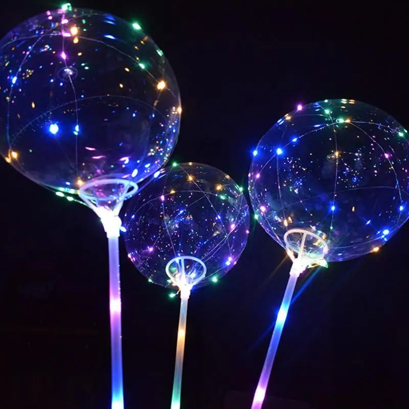 

18Inch Luminous LED Balloon Birthday Wedding Party Decor Bubble Luminous Balloon Toy Valentine's Day Xmas Decoration Balloon