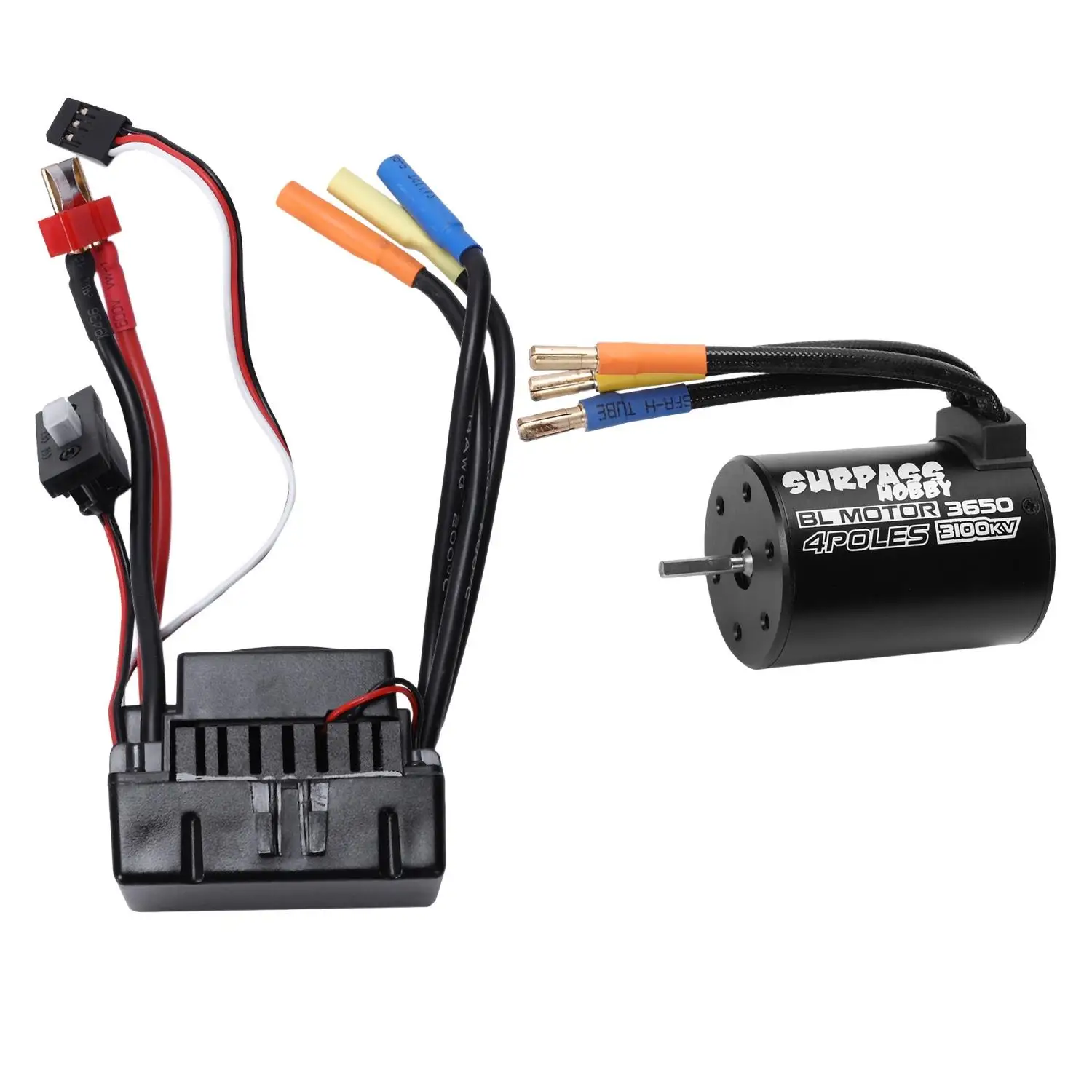 FBIL-Surpass Hobby Upgrade водонепроницаемый 3650 3100Kv бесщеточный двигатель с 60A Esc комбо набор