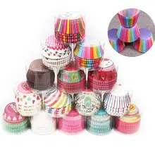100 шт/партия обертки форма для выпечки инструменты для приготовления пищи термостойкие бумажные чашки формочки для кексов кухонные капкейки формы для выпечки DIY