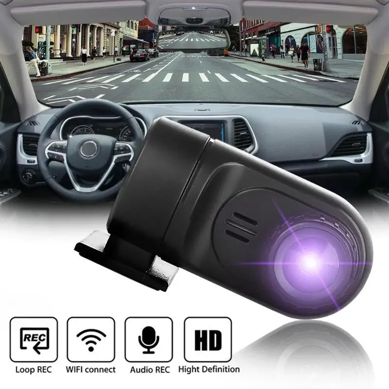 

Mini Car Dash Camera DVR Registrar HD WiFi 170 Degree Wide Angle 30fps Night Vision Car Driving Recorder Dash Cam Recording