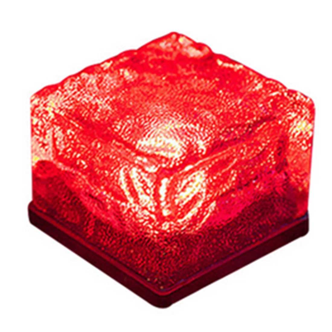 

New Hot Solar Powered Waterproof Glass Ice Blocks LED Light Outdoor Garden Path Lamp For Party Supplr - Warm Light