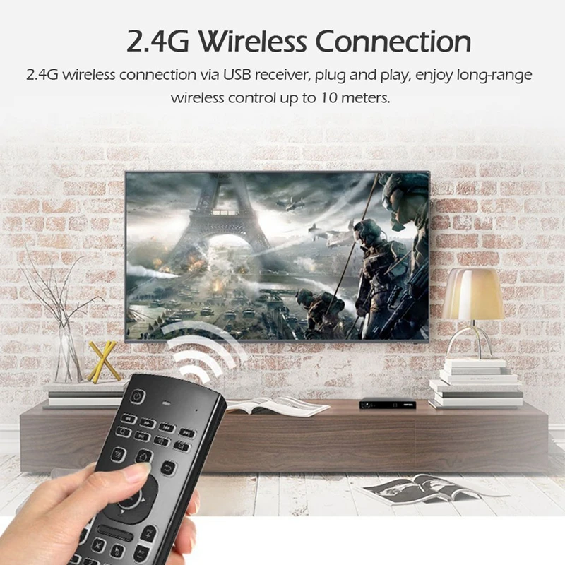 Цветная Беспроводная клавиатура Air mouse 2 4G с Цветной подсветкой и дистанционным