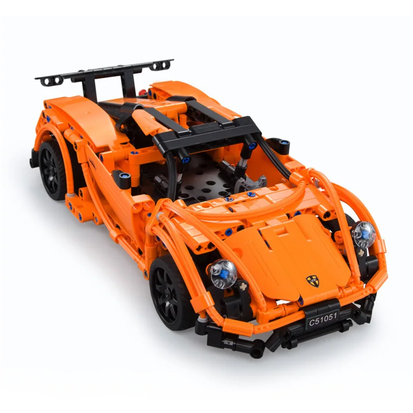 421PCS Super Racing RC Car Model Building Blocks Set with Rechargeable Battery Brick Compatible Legoes LEPINS Toys Gift kid Boy