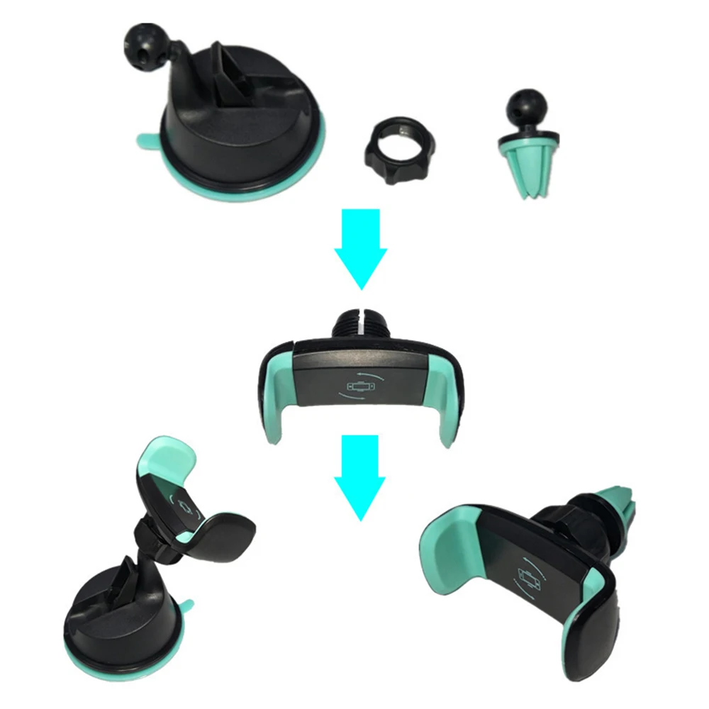  Auto Air Outlet Telefon Halter Clip Instrument Panel Saugnapf Telefon Unterstützung Universal 2 In 