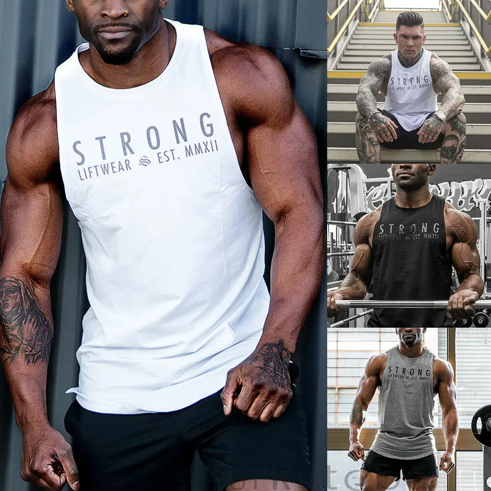 

Hirigin 2019 New Mens Bodybuilding Stringer Tank Top Y-Back Gym Workout Sports Vest Shirt Clothes