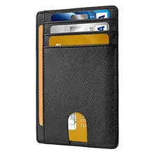 Супер тонкий мягкий кошелек из натуральной кожи, мини кредитная карта, бизнес-держатель для карт, мужской кошелек для кредитных карт