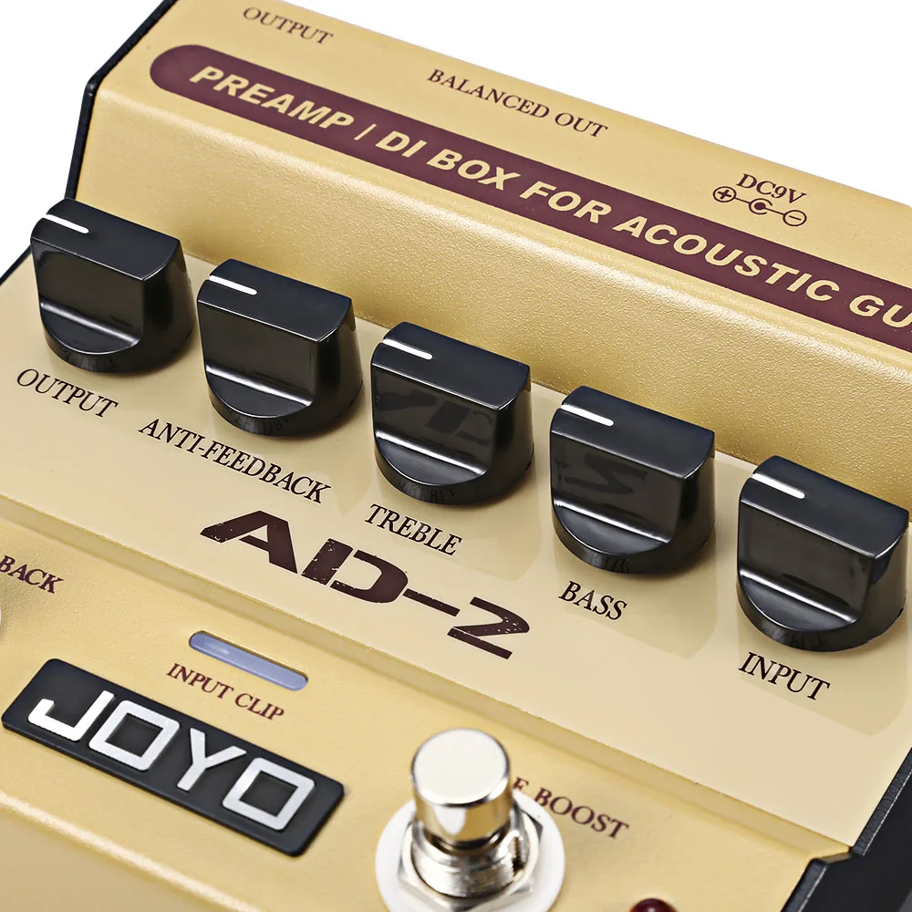 JOYO AD - 2 Electric Guitar Pedal Preamp DI Box Effect Pedal With Basic Tone Control Function For Acoustic Guitar JOYO AD - 2 Electric Guitar Pedal Preamp DI Box Effect Pedal With Basic Tone Control Function For Acoustic Guitar