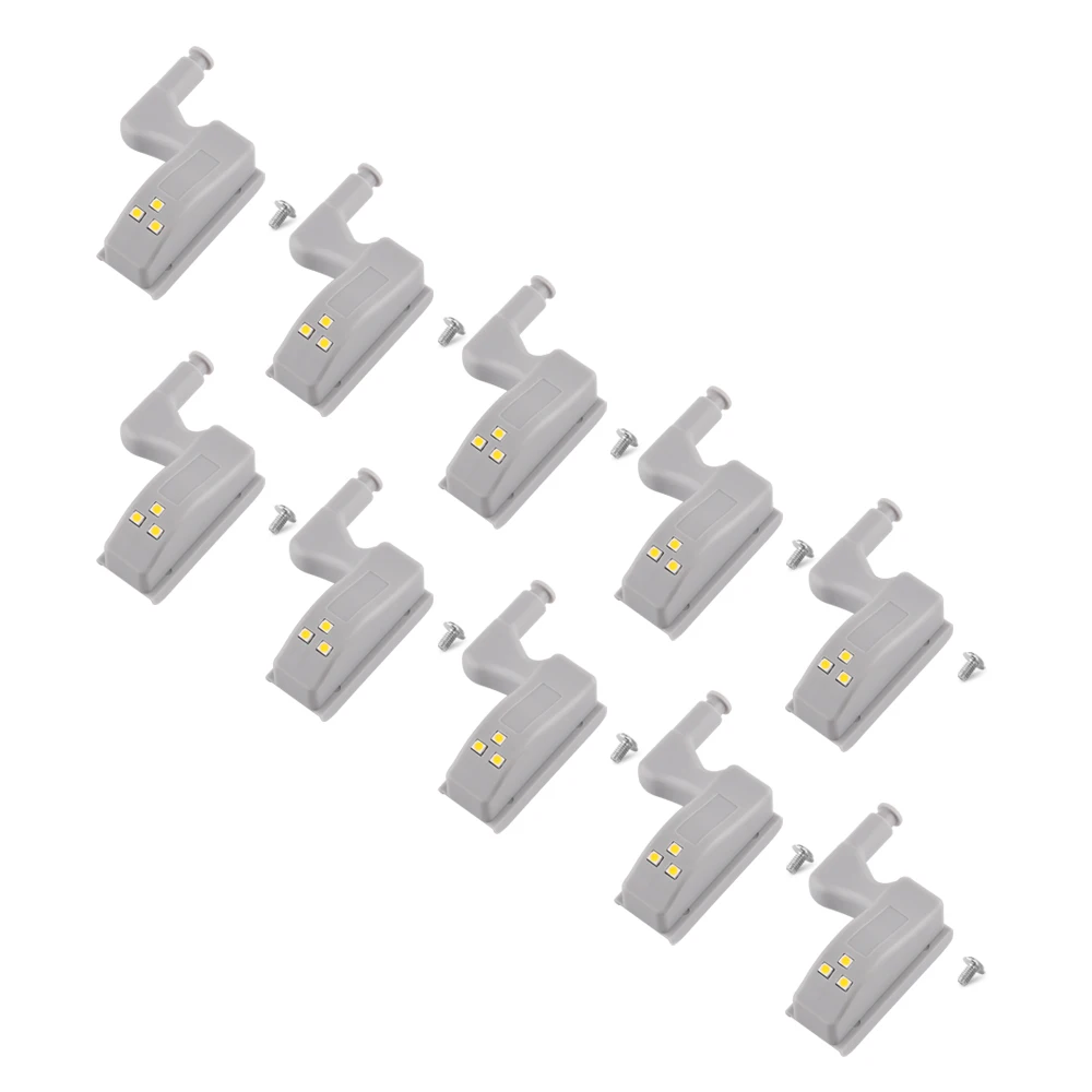 

10 Pcs Universal LED Under Cabinet Lights For Home Kitchen Cupboard Inner Hinge Lamp Closet Wardrobe Lighting Sensor Night Light