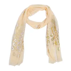 Женская накидка мягкий длинный шарф Женская шаль шифоновые шарфы цветочный узор 160x50 см (нейлон)