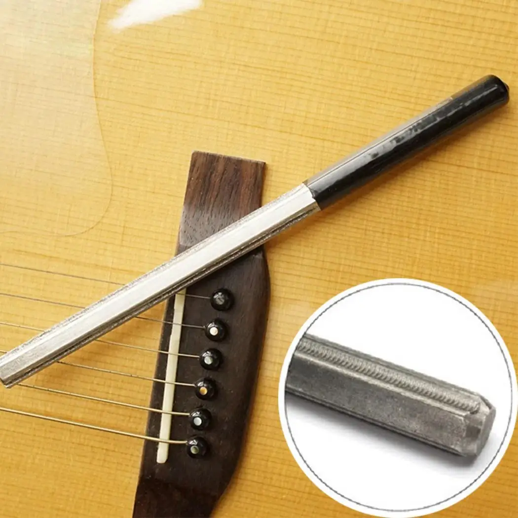 

1pc Guitar Fret Tools Crowning File Fret Dressing File with 3 Size Edges Luthier Tools for Guitar Polishing Tools Guitar Parts