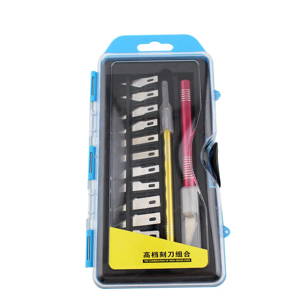Carving Knife Blade Set DIY Stainless Steel Multifunctional Carving Knife Woodworking Craft Knife Electrical Utility Knife