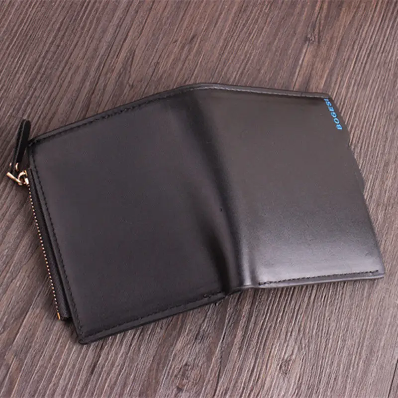 

2018 New Style Fashion Men's Women's Wallet PU Leather Solid Zipper Short Mini Blocking Zipper Thin Pocket