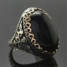 Винтажные Свадебные кольца с черным камнем для женщин, модные ювелирные изделия с кристаллами, Женское Обручальное Кольцо