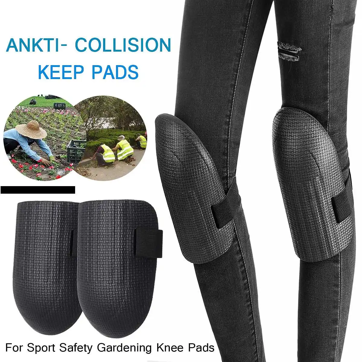 

2Pcs Waterproof EVA Rubber Knee Pad Protector Safety Home Garden Work Protection Cushion Support Gardening Builder High Quality