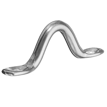 

4/8pcs 4mm Pad Eye Straps Footman's Loop Bimini Plate Staple Ring for Marine Boat Deck Loops Tie