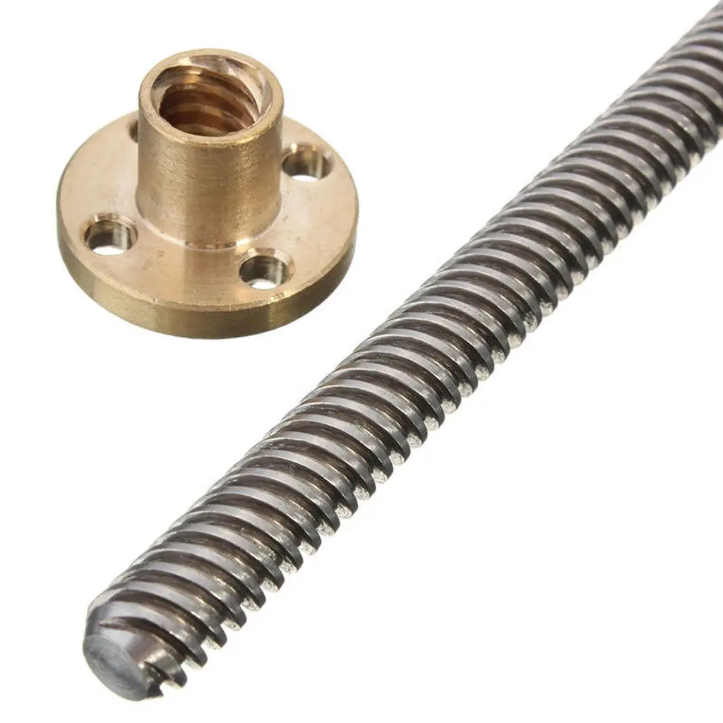 

T16 Lead Screw 3D Printer 100mm~1000mm Picth 4mm Lead 4mm + Brass Nut