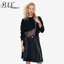 BXX сумка/ Новая модная женская одежда с откидным карманом, полукруглый чехол из искусственной кожи, трендовые сумки на одно плечо WC63701