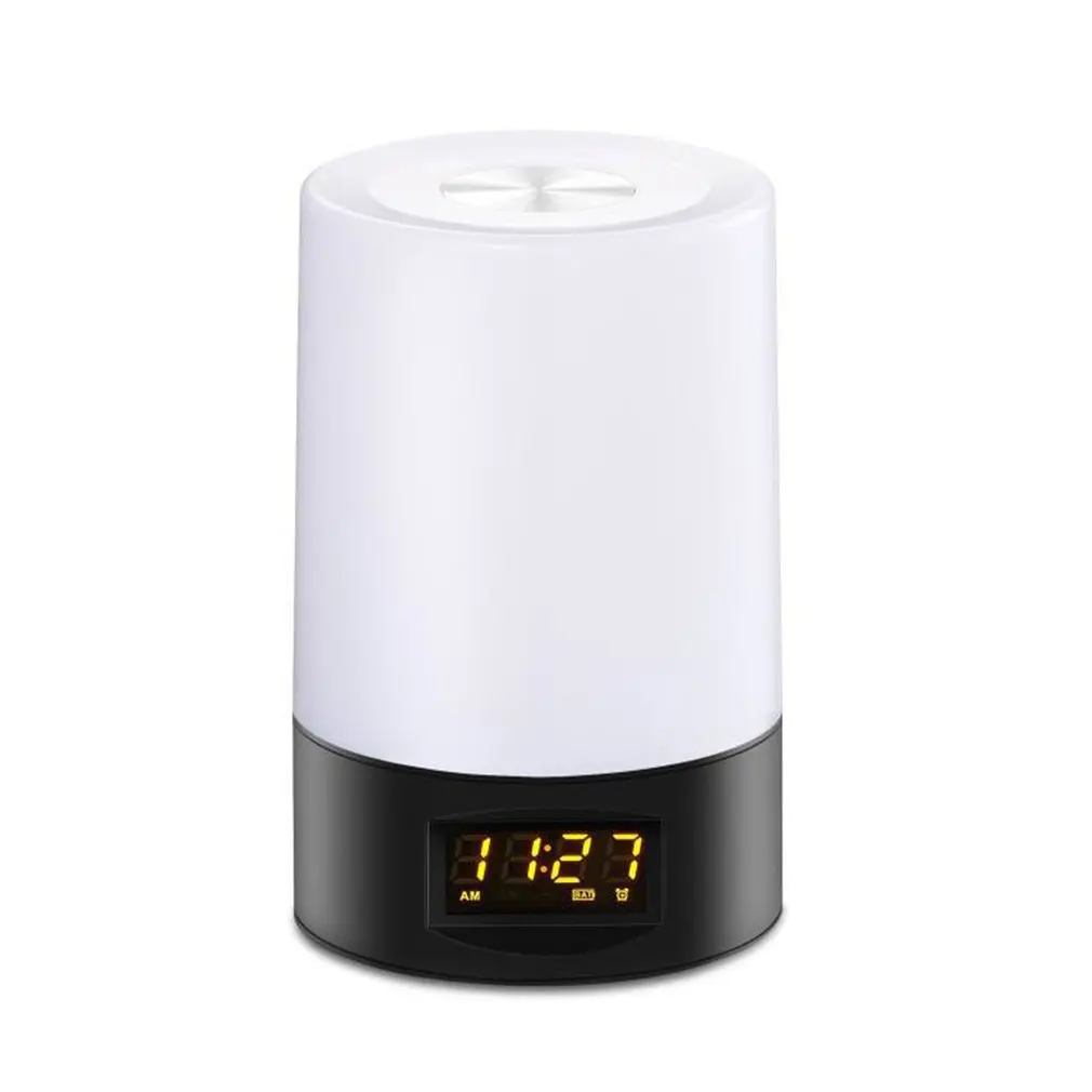 

Wake Up Light Alarm Clock with Sunrise Simulation LED USB Bedside Lamp Rechargeable Touch Sensor Night Light