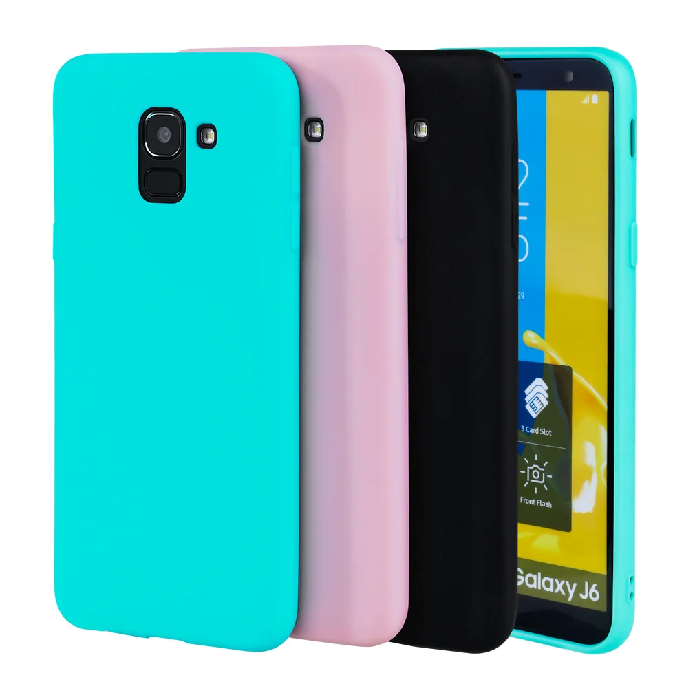 

Silicone Case For Samsung Galaxy J6 A7 A8 A5 A3 J4 J8 J5 Plus 2018 2017 2016 Back Cover TPU Ultra Thin Candy Color Girls Cover