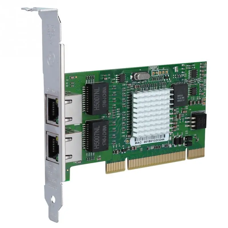Для Intel 8492MT 82546EB PCI Dual Port Gigabit LAN Ethernet адаптер Сетевая карта NIC|Сетевые карты| |