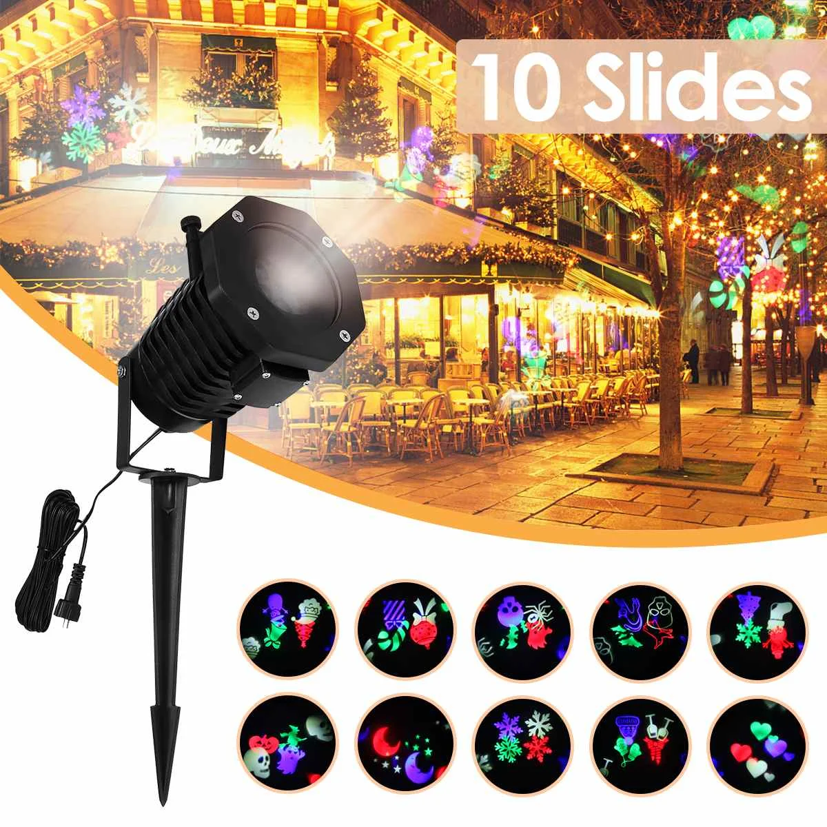 

Smuxi Christmas Stars Laser Light Shower 10 Patterns Projector Effect Remote Moving Waterproof Outdoor Garden Decorative Lawn