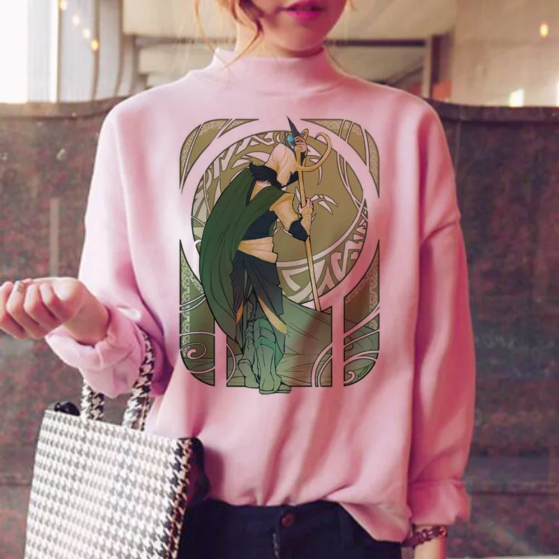 

loki hoodies women harajuku fashion oversized pink streetwear sweatshirt female sweatshirt female