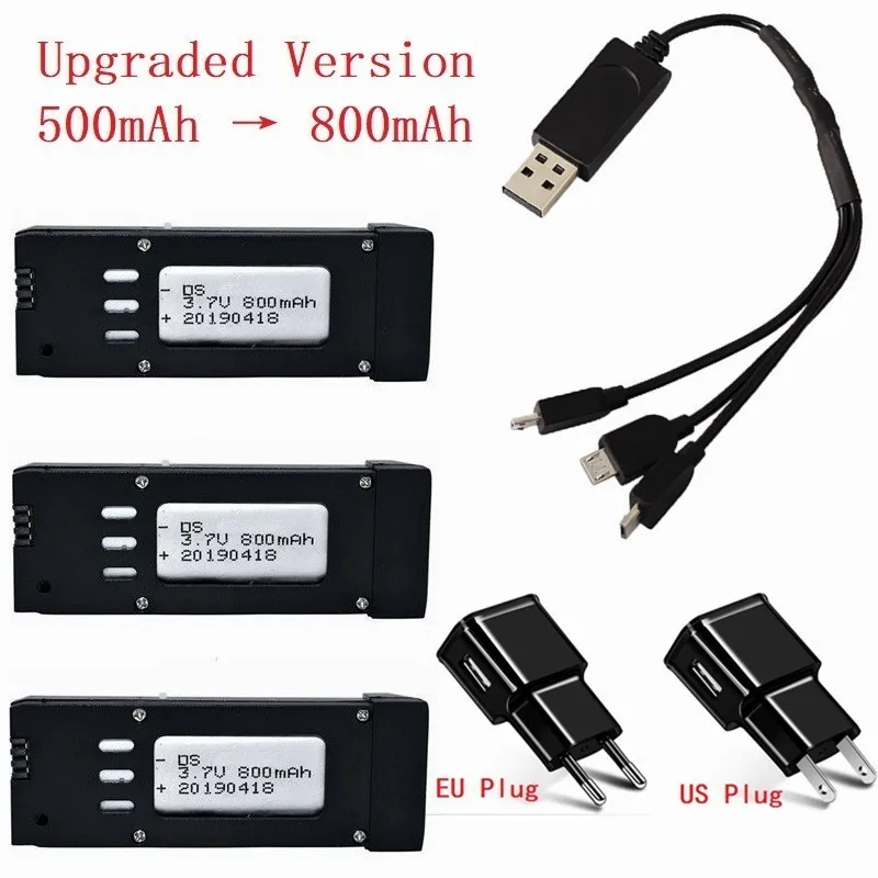 Новая (3 в 1 ) 800 мА/ч 3 7 V Батарея Зарядное устройство блоки для E58 JY019 S168 запасные