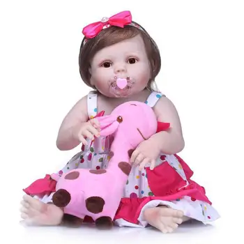

NPK 22' Newborn Dolls Lifelike Reborn Dolls Babies Full Body Silicone Vinyl Bebe Christmas Gift For Girls Realistic Children Toy