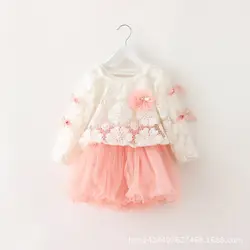 Нам Детское платье для маленьких девочек платье принцессы с бантом праздничное платье кружевное платье-пачка одежда