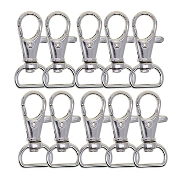 

10pcs Metal Lobster Clasps Swivel Trigger Clips Snap Hooks Bag Key Ring Key Hooks DIY Accessory Connect Buckle Necklace&Bracelet