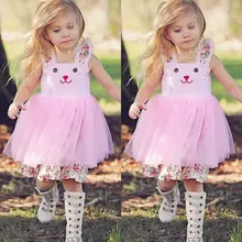 Pudcoco/платье для девочек, От 1 до 6 лет, пасхальное платье с 3D кроликом для маленьких девочек, США, нарядная одежда, тюлевый сарафан принцессы