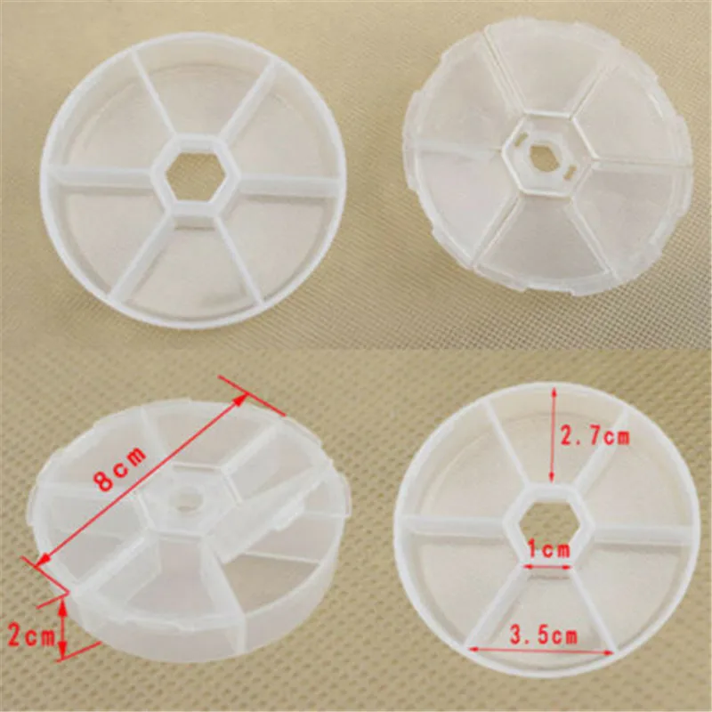 Высокое качество пластик 6 отсеков Коробка для хранения ювелирных изделий из бисера контейнер Органайзер