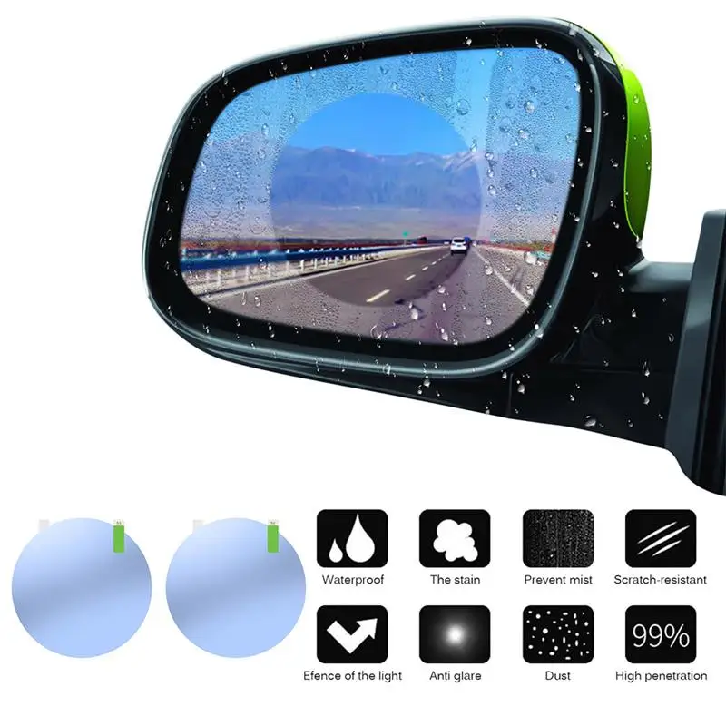 Автомобиль зеркало заднего вида наклейки плёнки анти туман непромокаемые прозрачное окно ясно защиты Nano привод безопасности