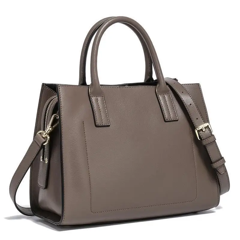 

Kajie Real Leather Office Lady Tote Bag Large Genuine Leather Luxury Handbags Women Bags Designer Ladies Messenger Crossbody Bag