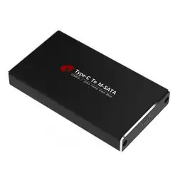 TC002 Тип-C MSATA жесткий диск коробка USB3.1 HDD корпус поддерживает SATA III корпус