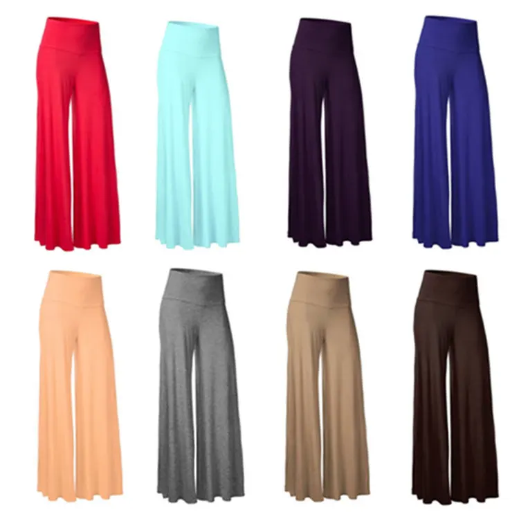 Female Solid Color Loose Trousers European and American Women's Casual ...