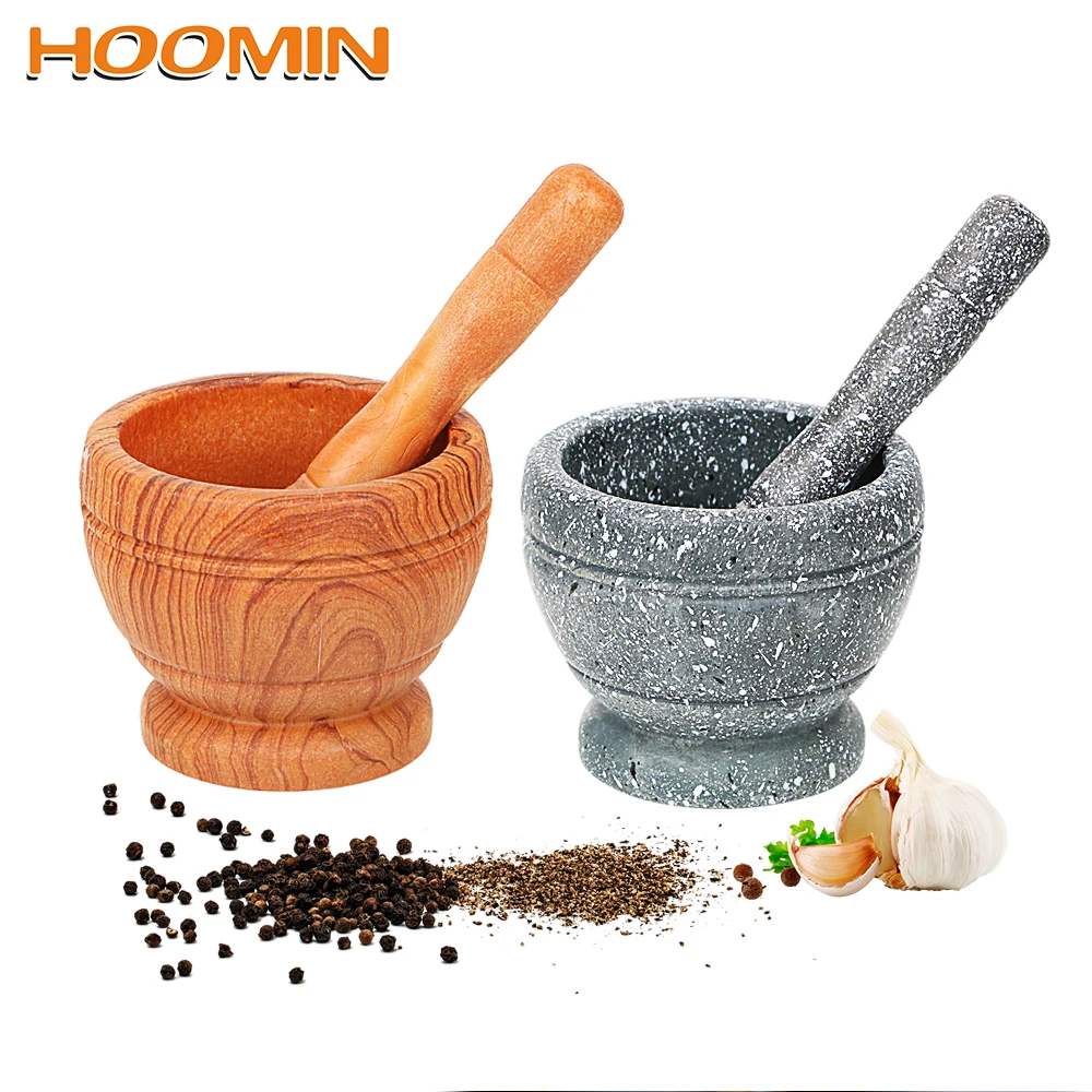 

HOOMIN Garlic Ginger Spice Mashing Jar Bowl Fruit Vegetable Crusher Herbal medicine & Flavoring Masher Kitchen Squeeze Tool