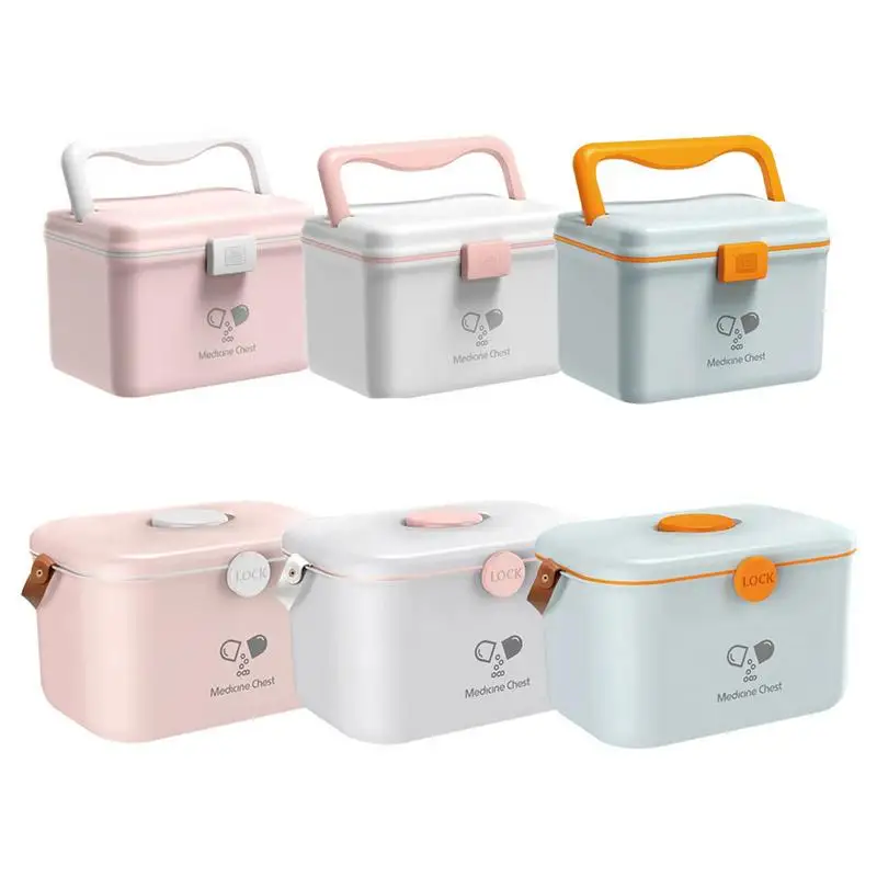 

Household Medicine Box Nordic Style Drug Organizer Portable Medicine Storage Box Creative First Aid Kit Home Desktop Decoration