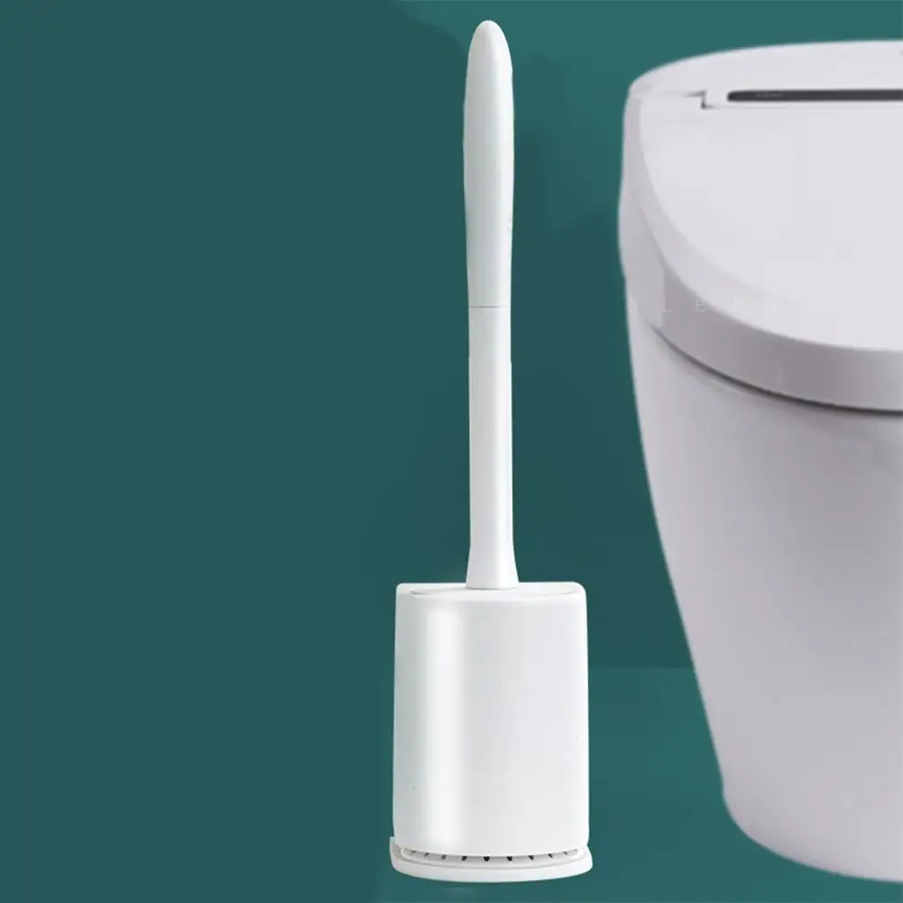 

Floor-standing Wall-mounted Long Toilet Brush with Base for Cleaning