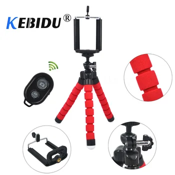 

KEBIDU Hot Flexible Octopus Tripod Bracket Selfie Stand Mount Monopod Styling Accessories + Remote Control Shutter For Car Phone