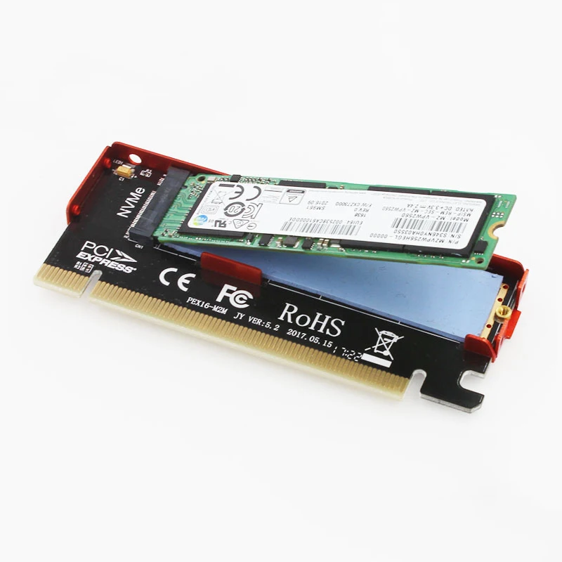 JEYI Cool Swift NVME M.2 X16 PCI-E Riser Card 2280 теплопроводность кремниевые пластины охлаждения пыленепроницаемый алюминиевый лист золотой стержень