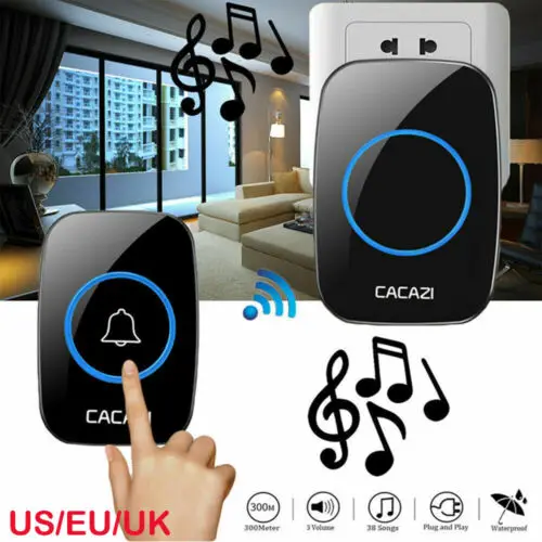 

Indicator 38 Ringtones 300M Range Door Chime Smart Door Bell Wireless Doorbell Without battery